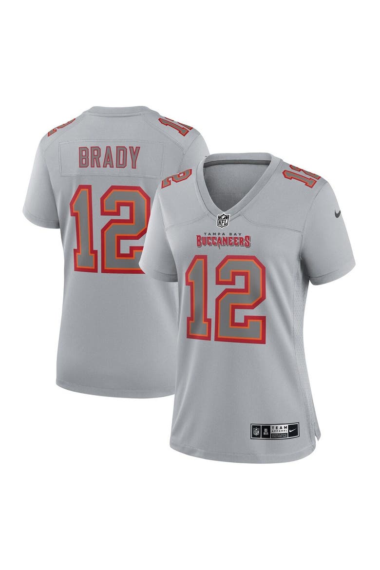 Women's Nike Tom Brady Gray Tampa Bay Buccaneers Atmosphere Fashion Game Jersey, Main, color, Gray