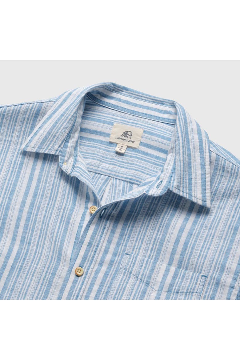 Joey Stripe Cabana Shirt, Alternate, color, Cendre Blue