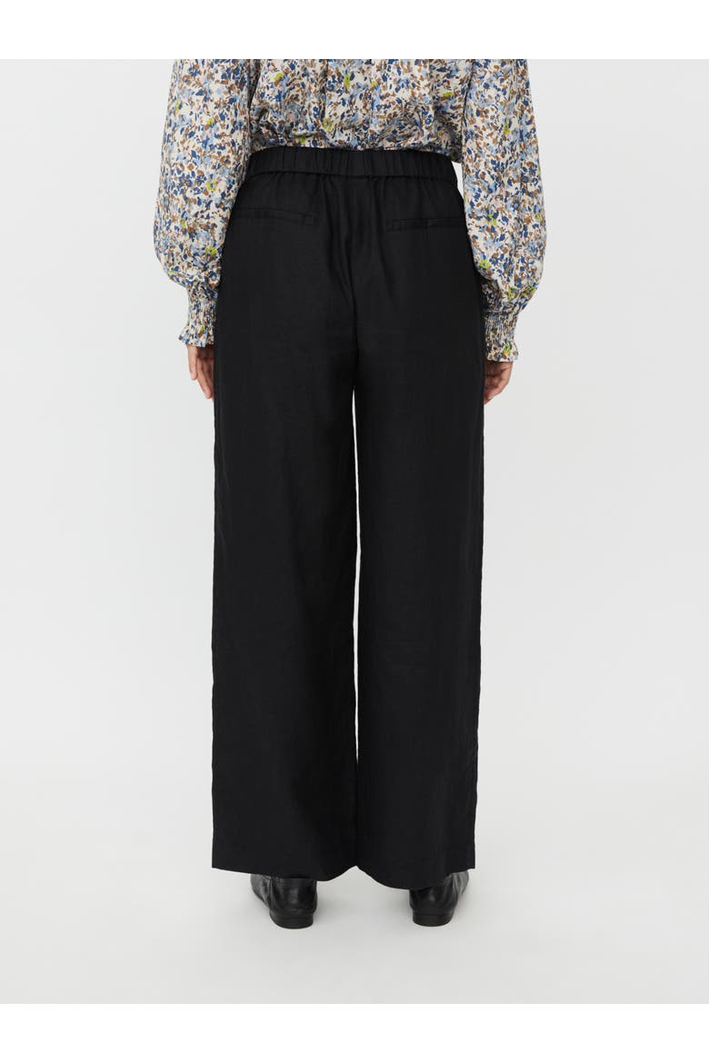 MaParino Linen Wide Leg Pants, Alternate, color, Black