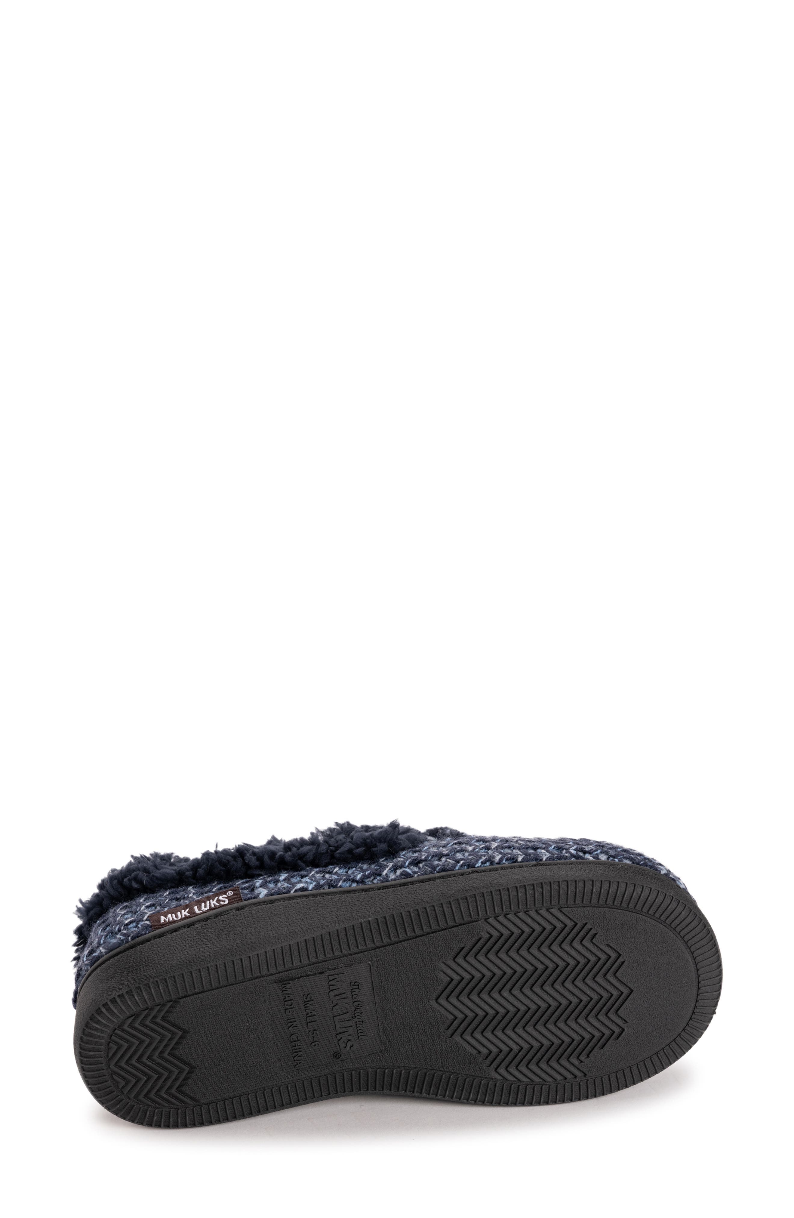 Anais Faux Fur Moccasin Slipper, Alternate, color, DARK BLUE