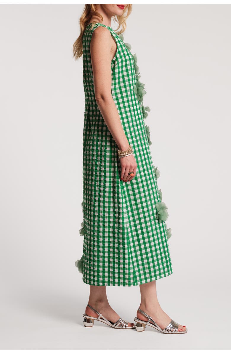 Frances Valentine Origami Dress Gingham, Alternate, color, Green/Oyster