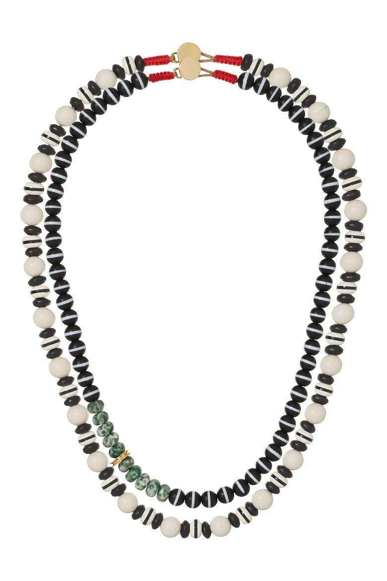 The Salt Pepper Necklace Duo, Main, color, BLACK STRIPED/ BLACK/ PRISTINE