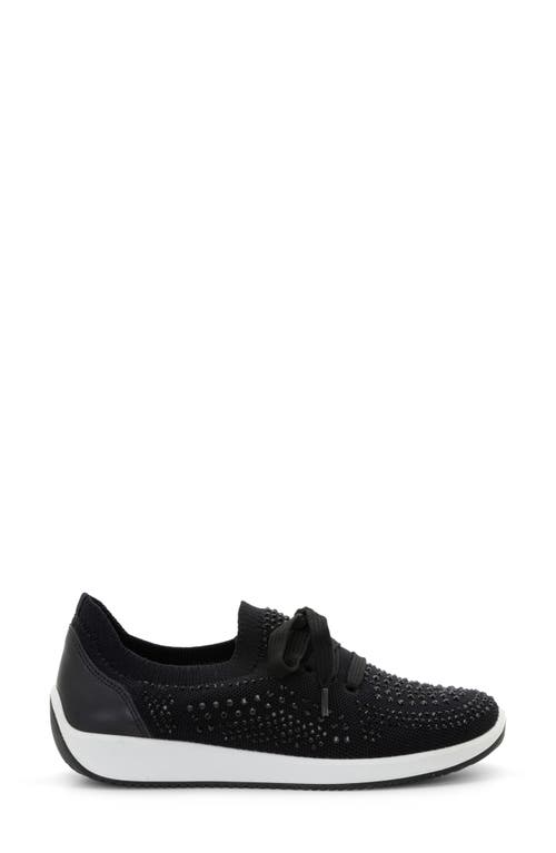 Ara Lisbon Lace-up Sneaker In Black