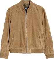 BOSS Muller Suede Bomber Jacket