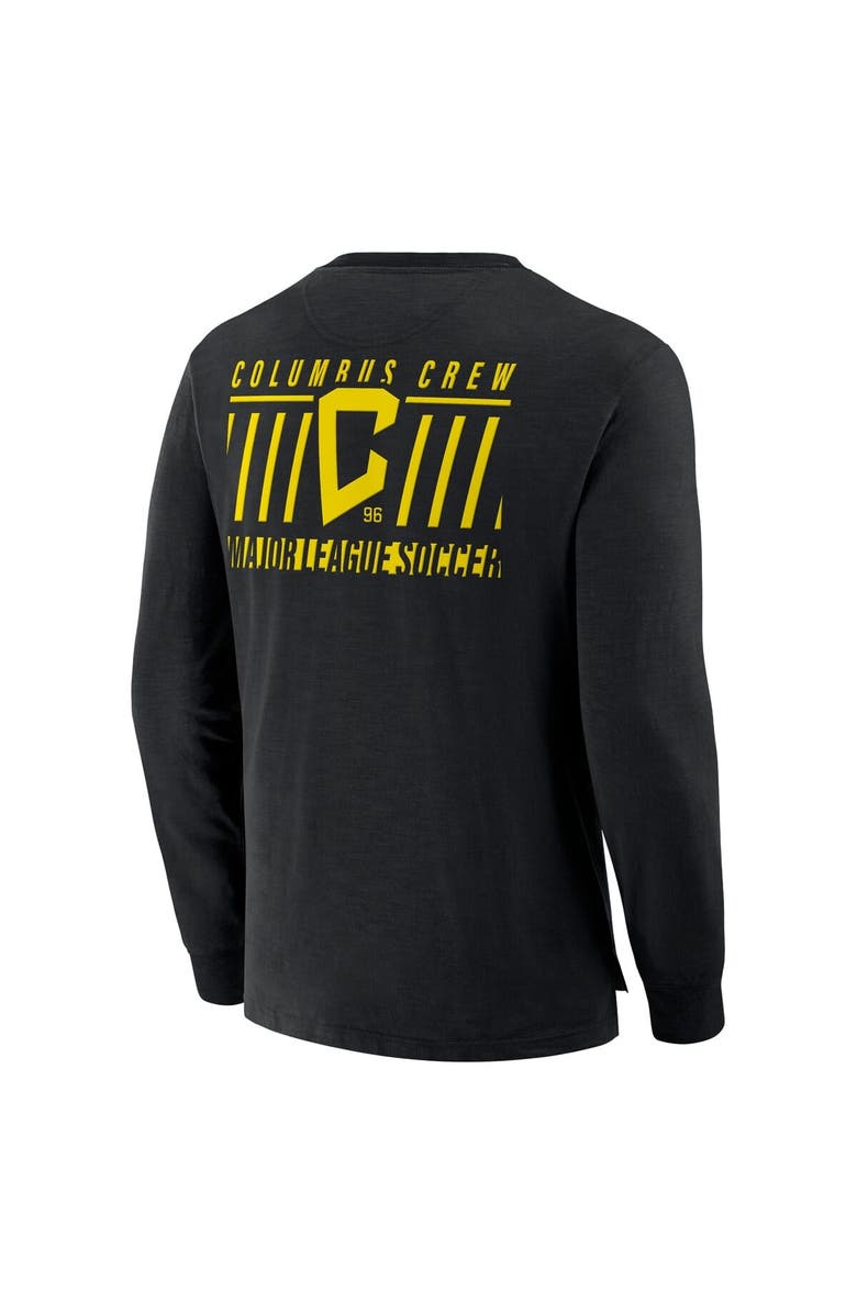 FANATICS Men's Fanatics Black Columbus Crew Lob Attempt Stadium Slub Long Sleeve T-Shirt, Alternate, color, Black