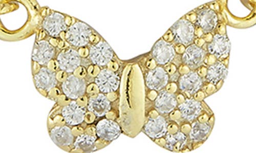 Glaze Jewelry 14k Gold Plated Silver Butterfly Necklace In Gold
