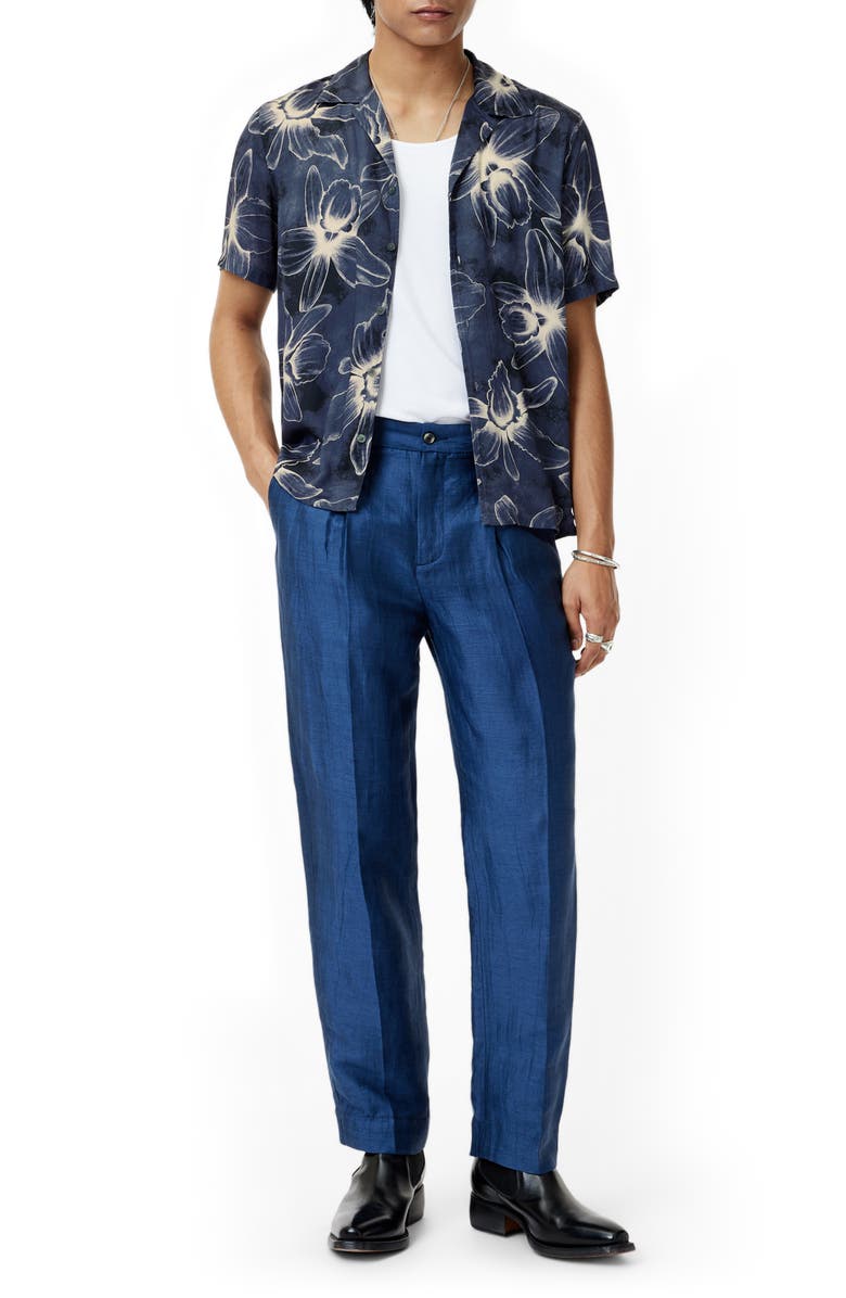 John Varvatos Dan Modal Camp Shirt, Alternate, color, Lake Blue