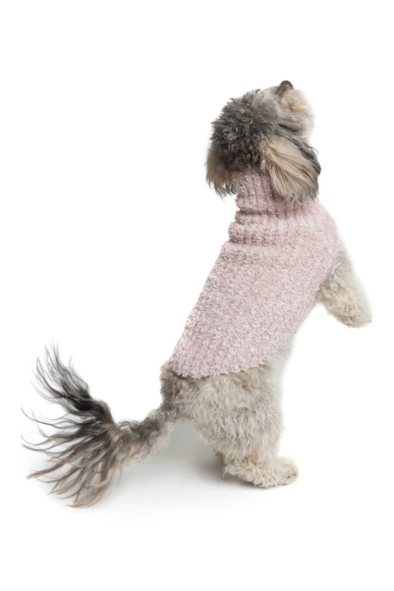 CozyChic™ Ribbed Dog Sweater, Alternate, color, VINTAGE ROSE/BALLET PINK