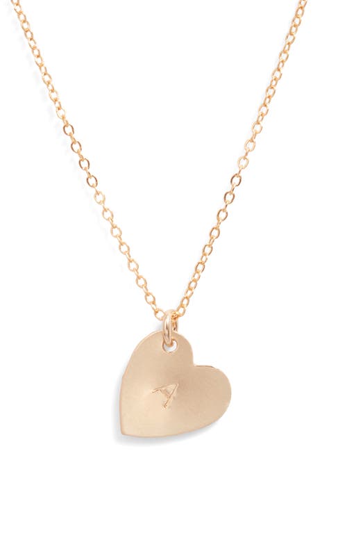 Set & Stones Sophia Initial Heart Pendant Necklace In Gold/a