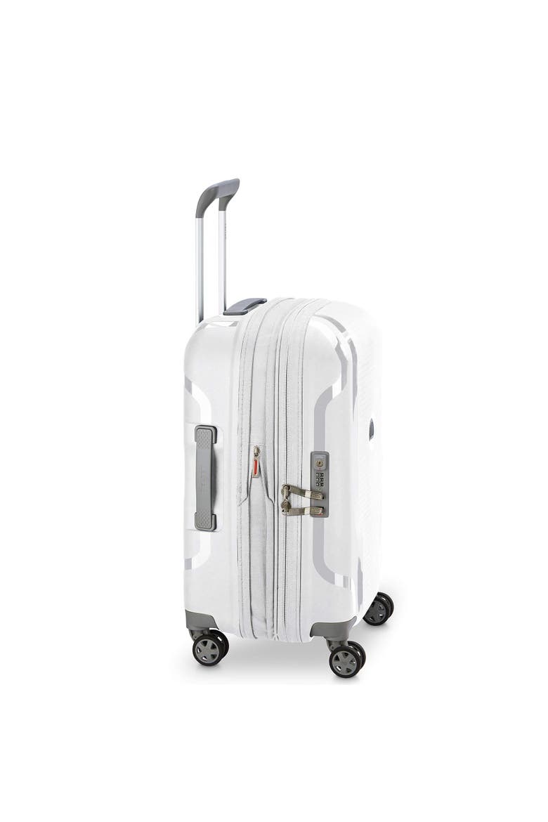 Clavel Hardside Exapndable 19" Carry On Spinner Luggage, Alternate, color, White
