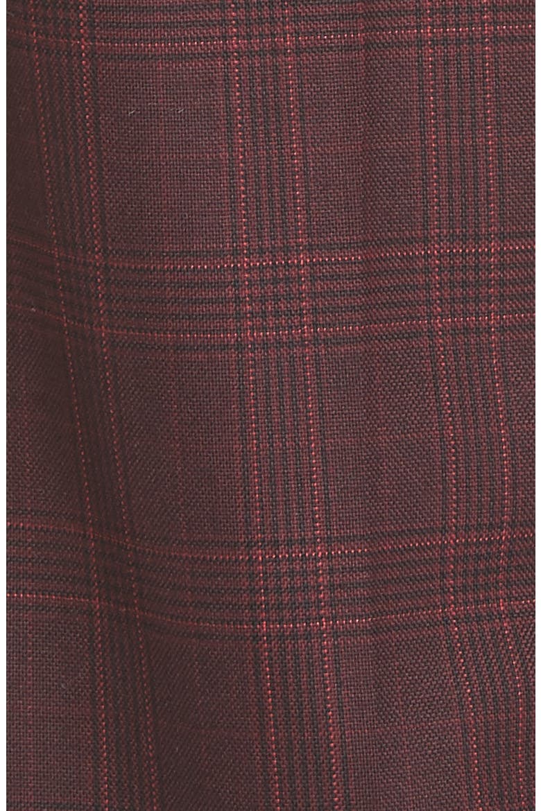 205W39NYC Coated Panel Wool & Silk Pants, Alternate, color, BURGUNDY BLACK RED CREAM