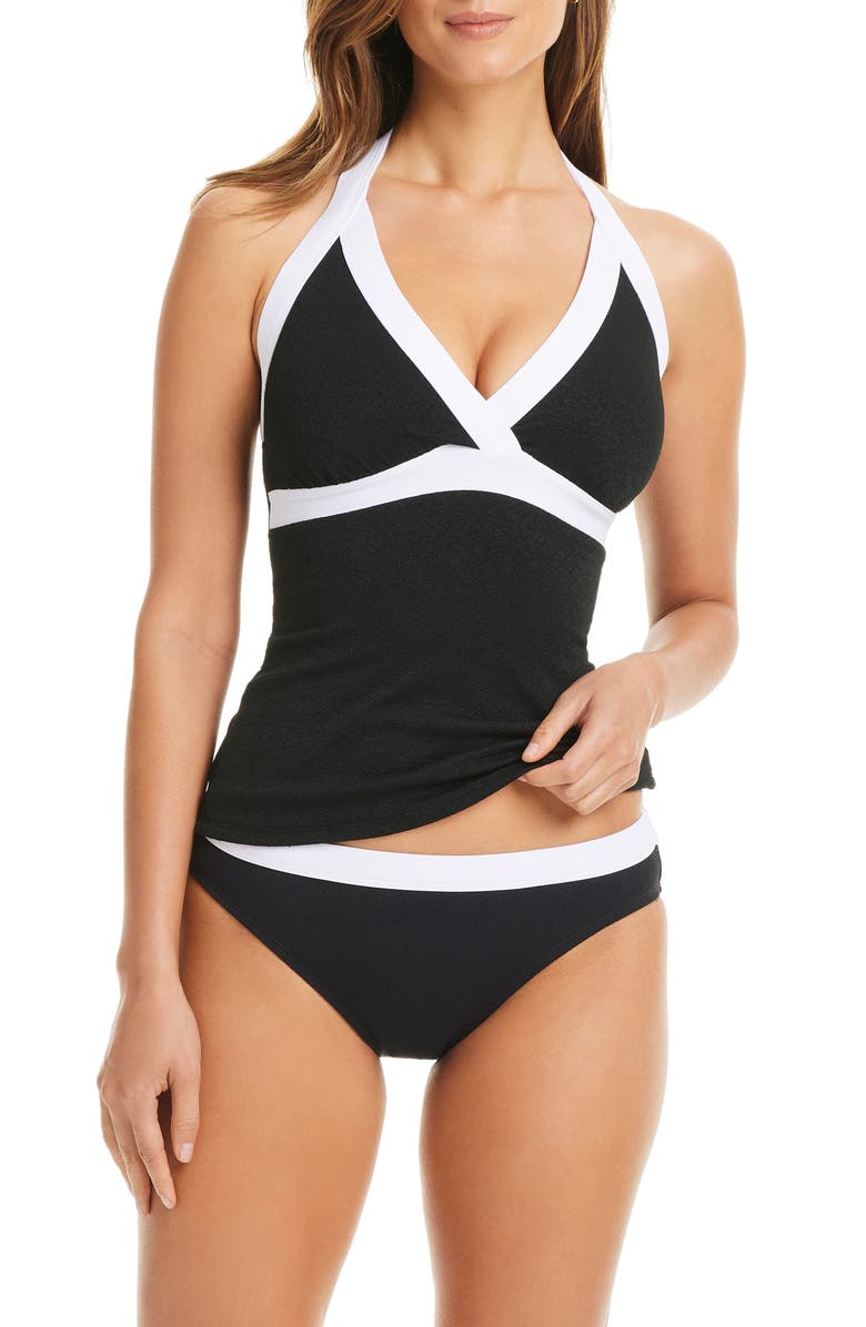 BLEU by Rod Beattie Hipster Bikini Bottoms, Alternate, color, Black