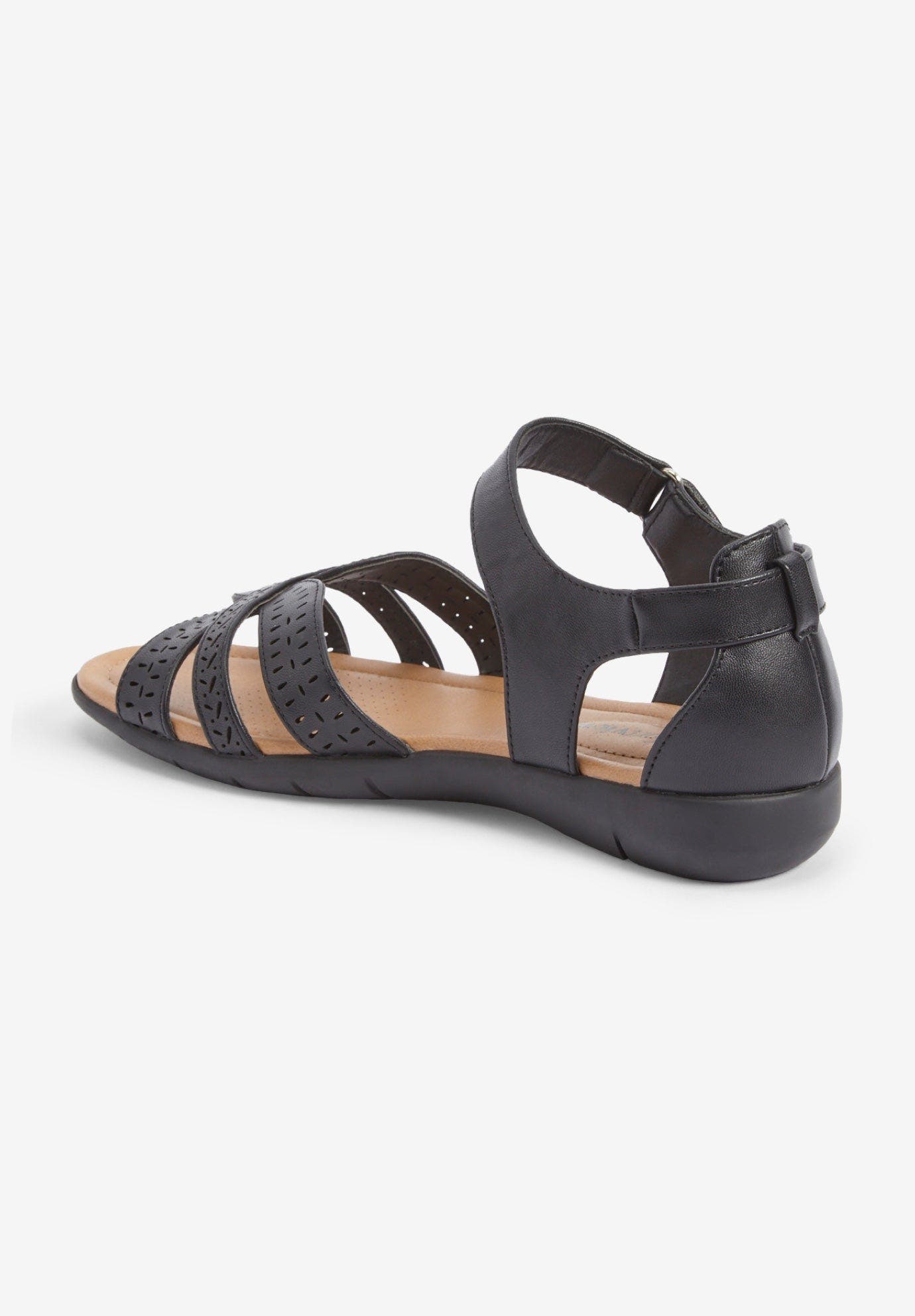 Comfortview The Christiana Sandal, Alternate, color, Black