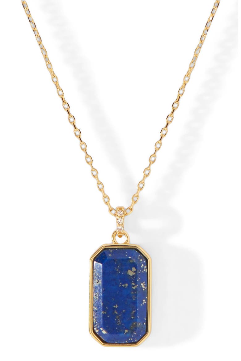 The Tessa Tag Necklace, Main, color, Lapis