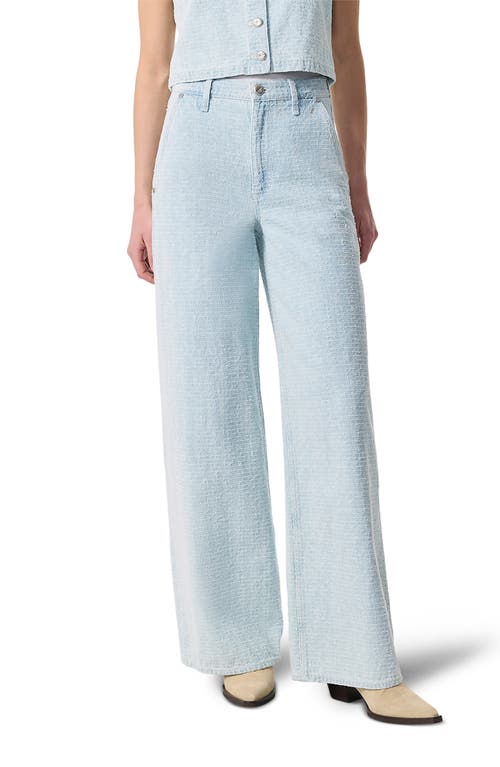 RAG & BONE RAG & BONE SOFIE TEXTURED HIGH WAIST WIDE LEG TROUSER JEANS