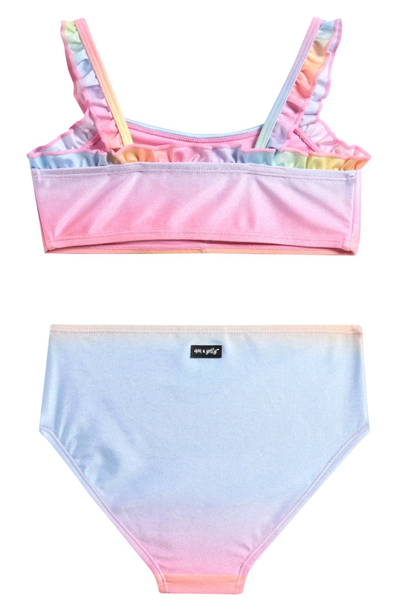 Ava & Yelly Kids' Ruffle Two-Piece Swimsuit, Alternate, color, Sherbert