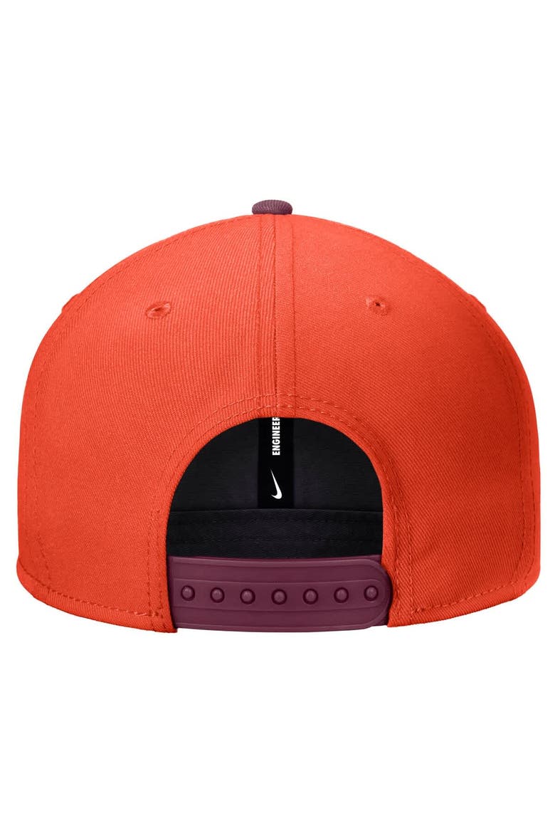 Men's Nike Orange Virginia Tech Hokies Vintage Script Pro Dri-FIT Snapback Hat, Alternate, color, Orange