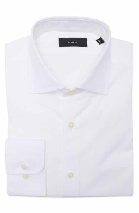 Vince Button Front Long Sleeve Cotton Shirt