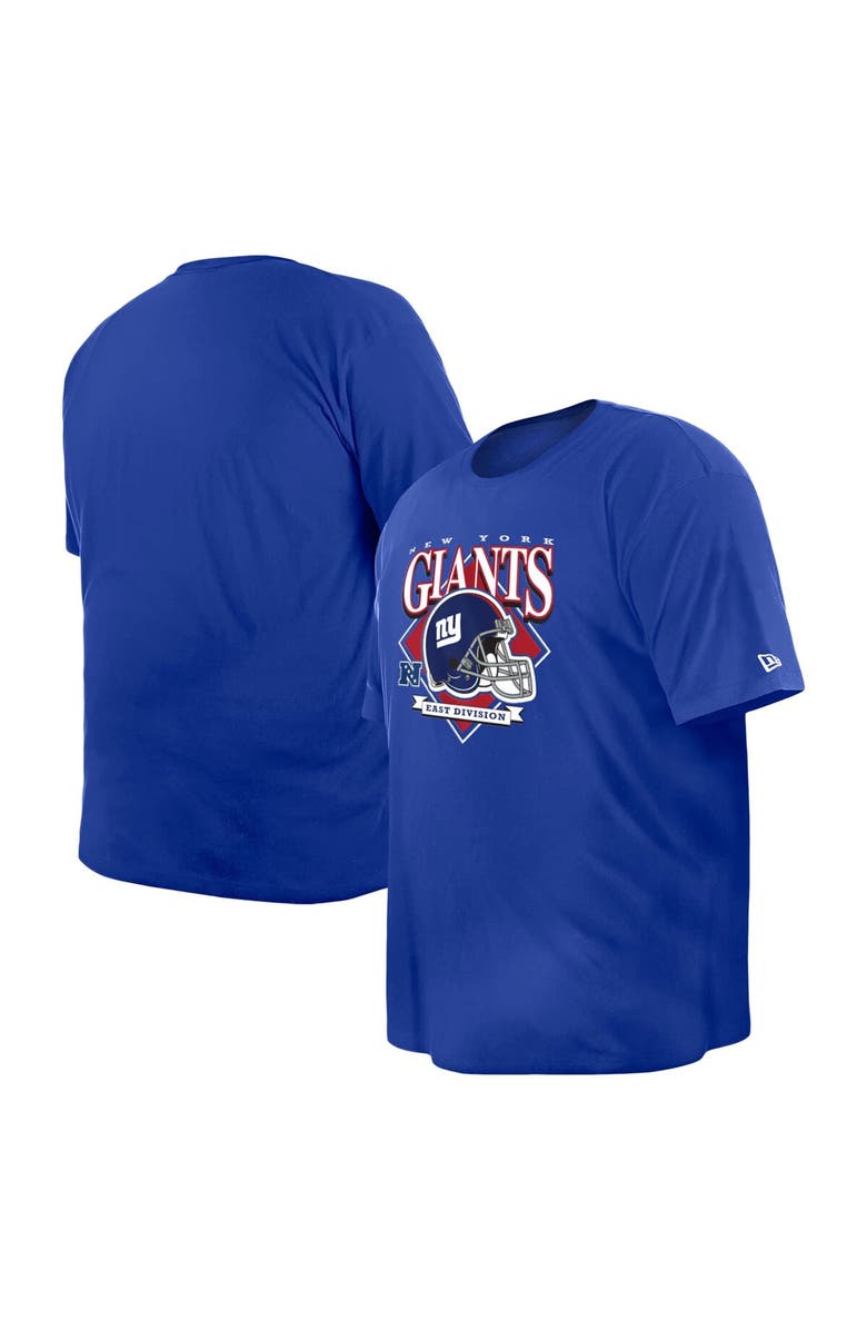 New Era Men's New Era Royal New York Giants Big & Tall Helmet Historic Mark T-Shirt, Main, color,