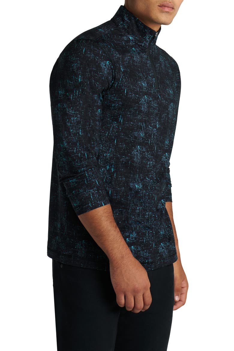 OoohCotton® Tech Quarter Zip Pullover, Alternate, color, TEAL