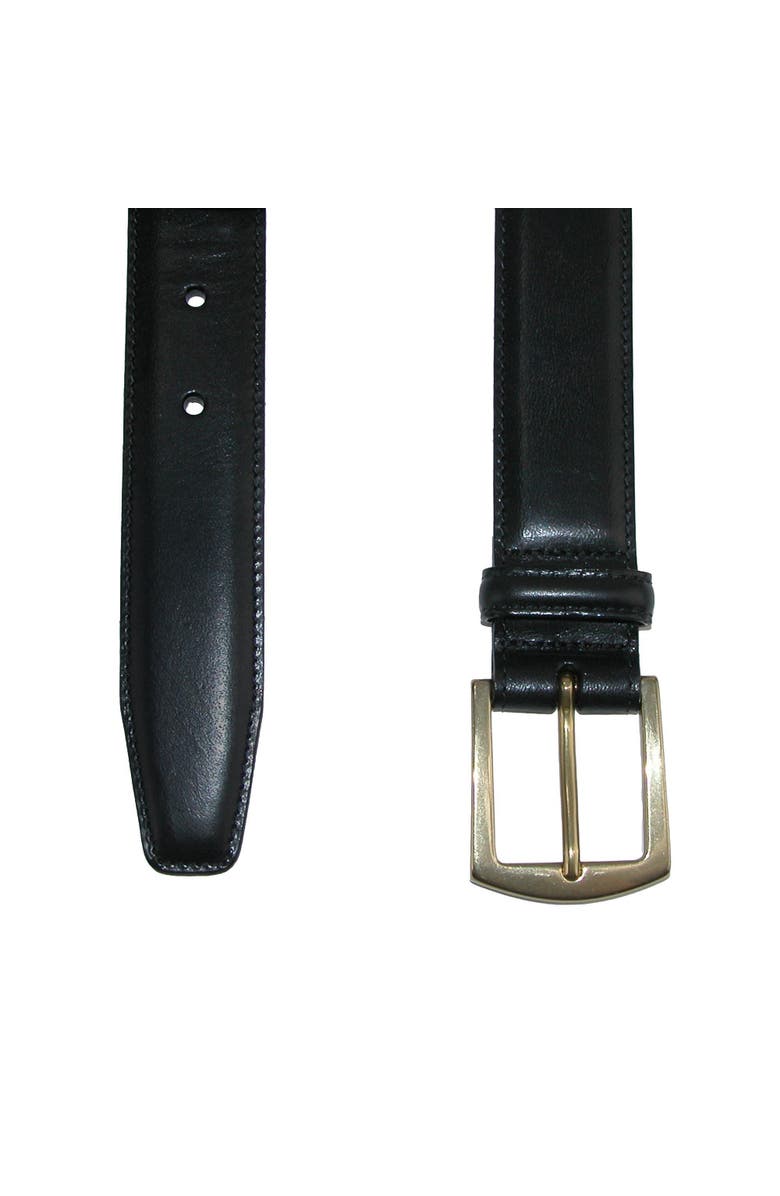 CrookhornDavis Men's Ciga Smooth 32mm Calfskin Leather Dress Belt, Alternate, color, Black
