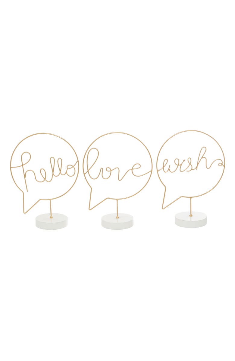 Novogratz Set of 3 Tabletop Signs, Main, color, 