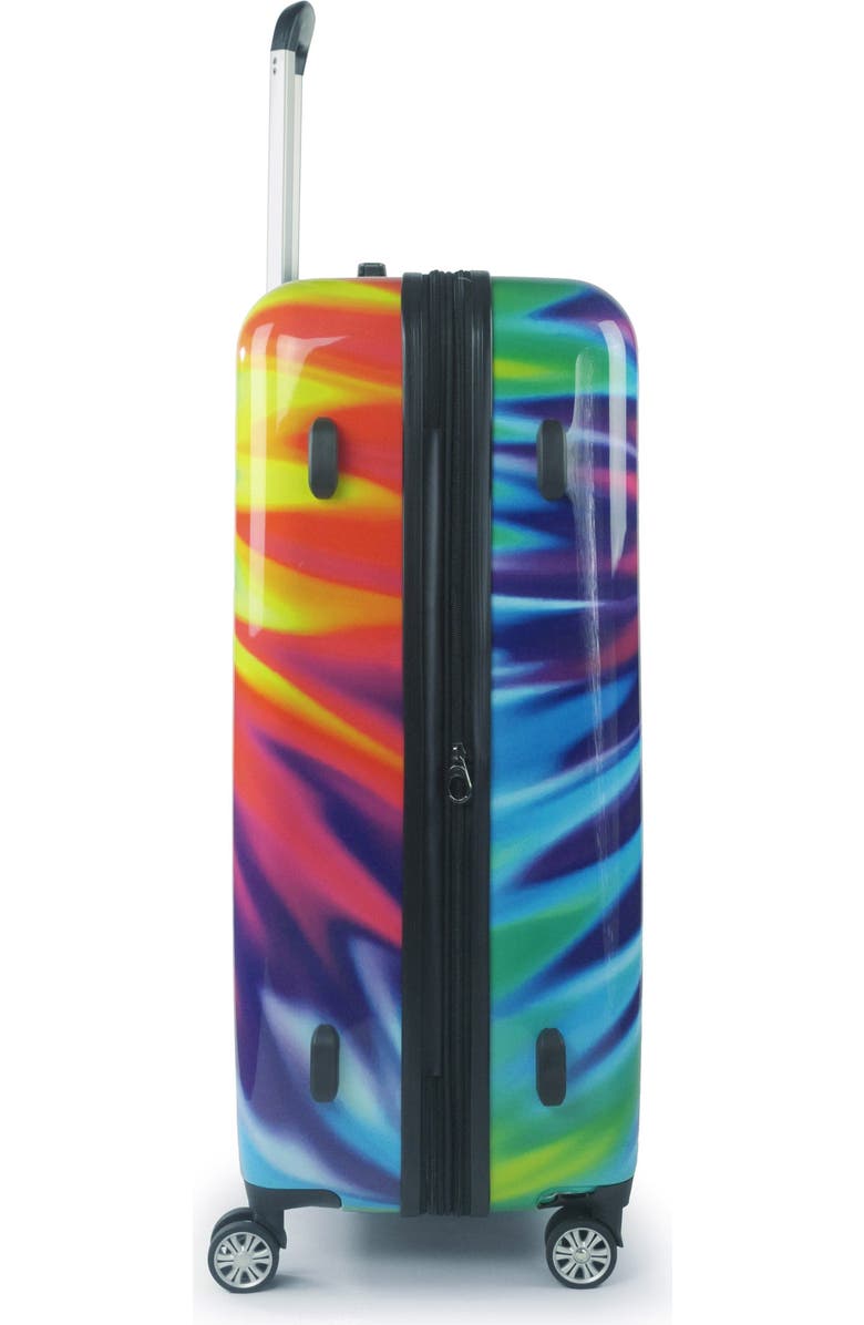 Ful Tie-dye Swirl 28 Inch Expandable Spinner Rolling Luggage Suitcase, ABS Hard Case, Upright, Alternate, color,