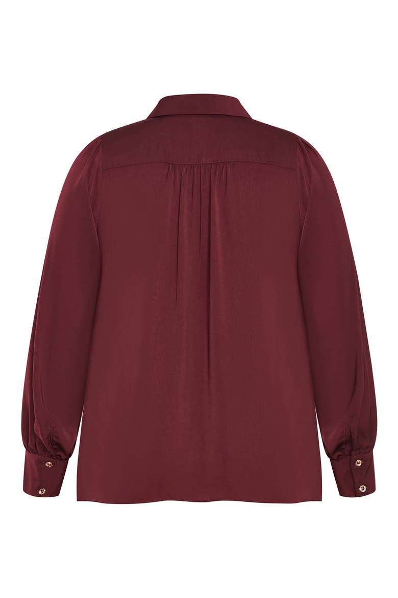 Jennifer Johnny Collar Button-Up Shirt, Alternate, color, RED