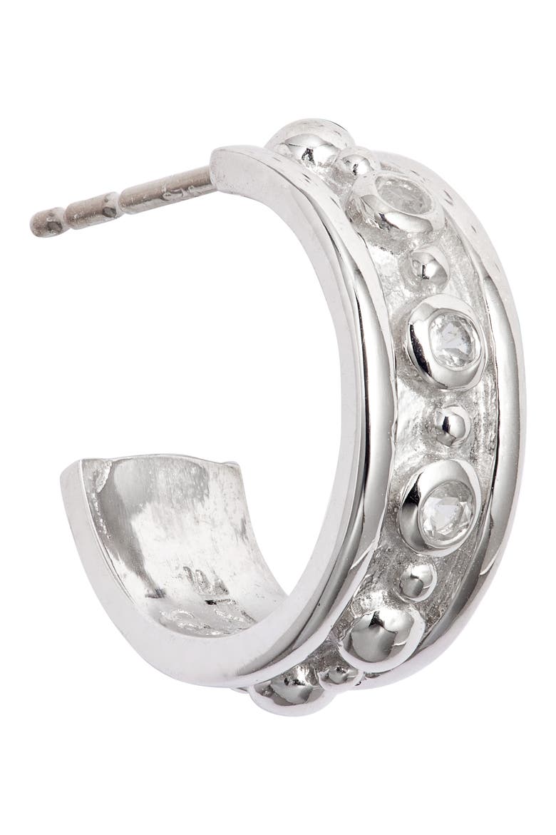 Dew Drop Méditerranée Hoop Earrings, Alternate, color, SILVER