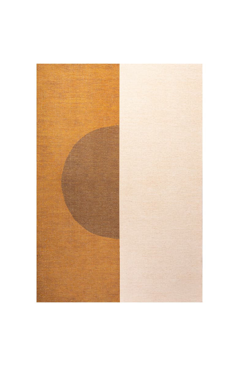 JONATHAN Y Demie Minimalist Graphic Circle Machine-Washable Area Rug, Alternate, color, Brown/Cream/Terracotta