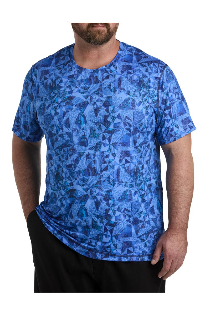 Robert Graham Big & Tall Daxton Performance T-Shirt, Main, color, 