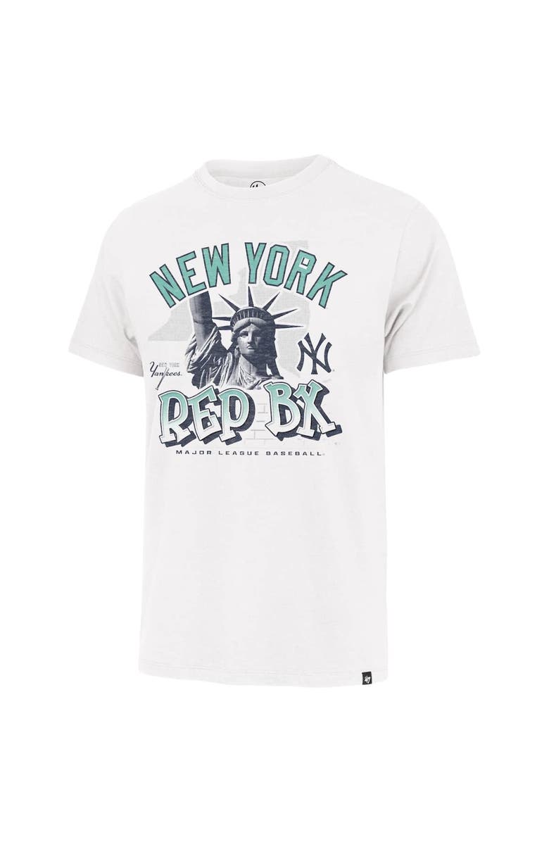 '47 Men's '47  White New York Yankees Distressed Statue T-Shirt, Alternate, color, 