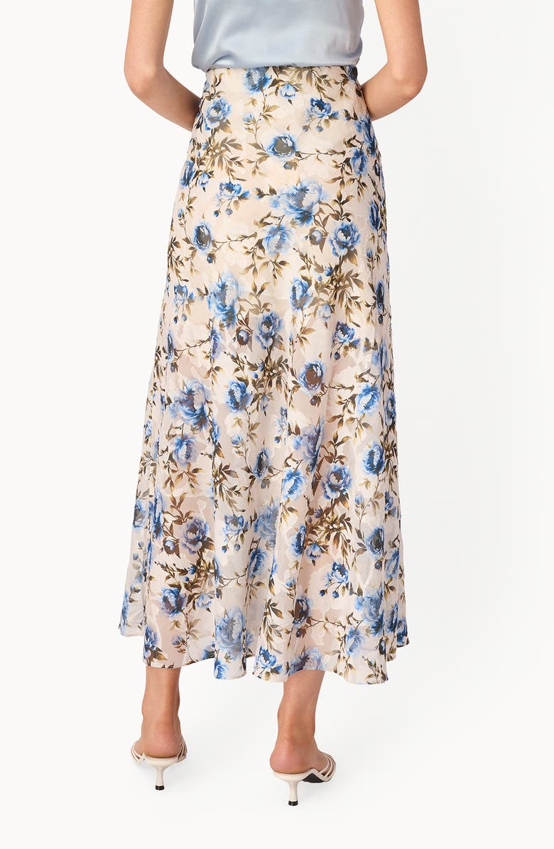 CAMI NYC Jayna Floral Burnout Chiffon Maxi Skirt, Alternate, color, Daydream