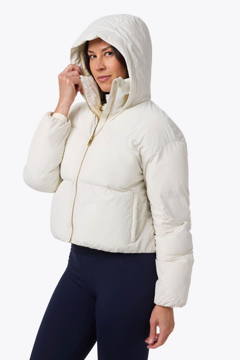Women's Cloud IX Crop Puffer Heated Jacket, Alternate, color, Cream