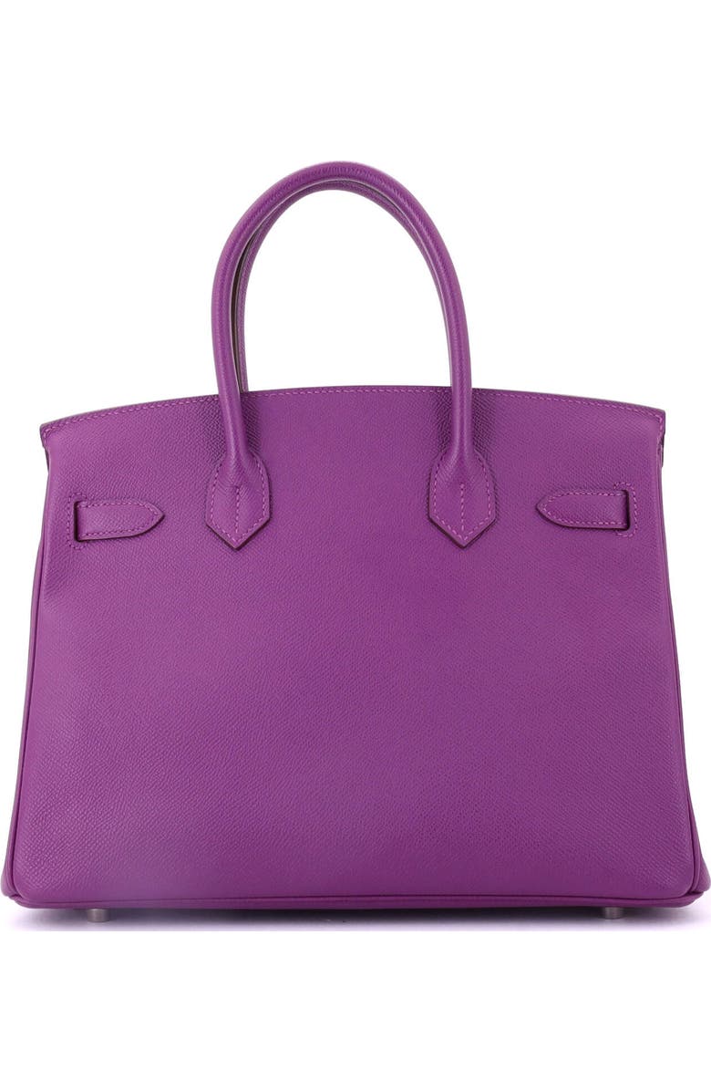 Pre-Owned Hermes Birkin Handbag Purple Epsom with Palladium Hardware 30, Alternate, color,