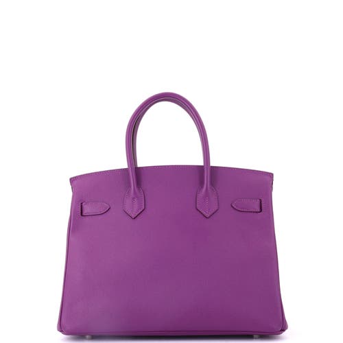 Pre-owned Hermes  Hermes Birkin Handbag Purple Epsom With Palladium Hardware 30 In Pink