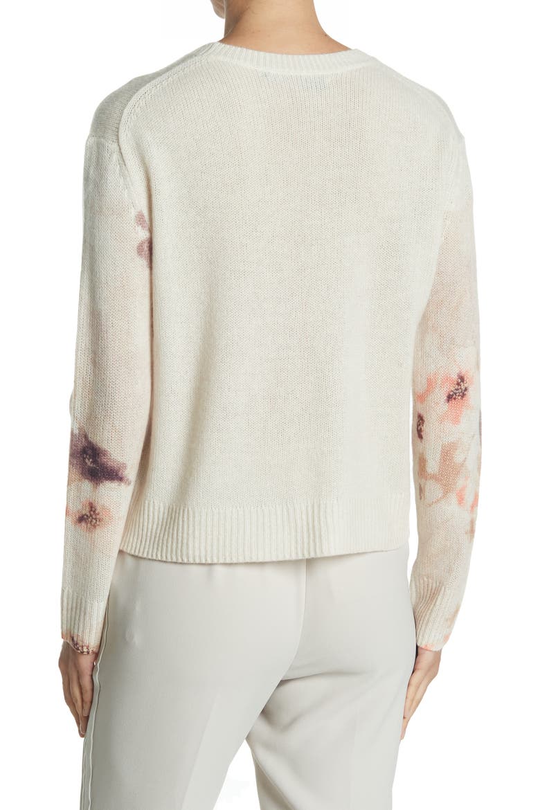Paula Tie Dye Cashmere Pullover Sweater, Alternate, color, SMOKE PINK COMBO