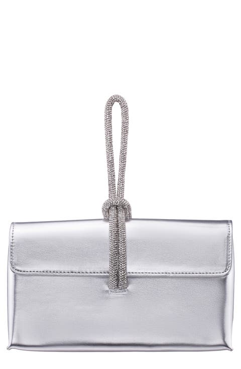 Kaylee Metallic Faux Leather Clutch