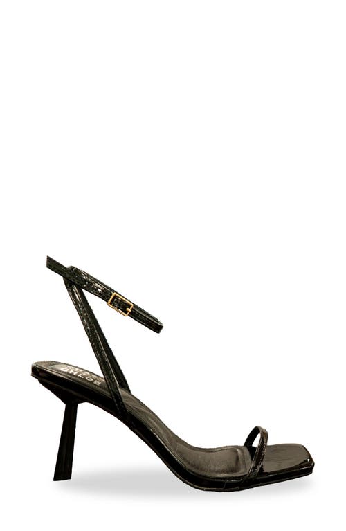 Chase & Chloe Chase And Chloe Richie Ankle Strap Sandal In Black