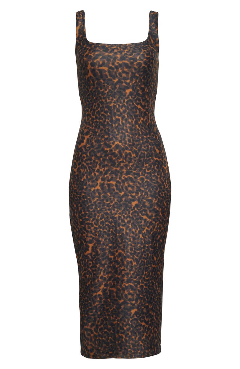Beyond Yoga Softmark Icon Animal Print Midi Dress, Alternate, color, 