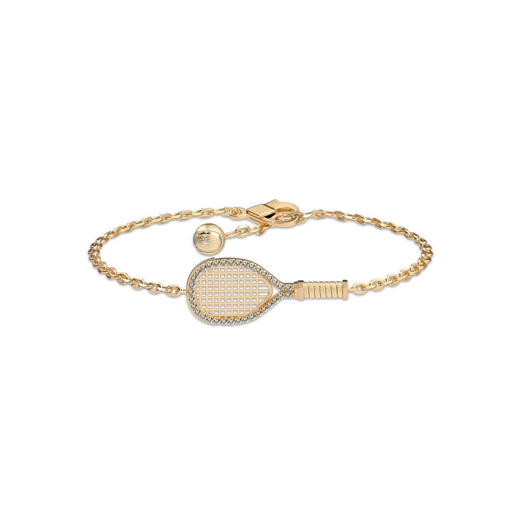 Pascal The Tennis Bracelet, White Diamond Halo