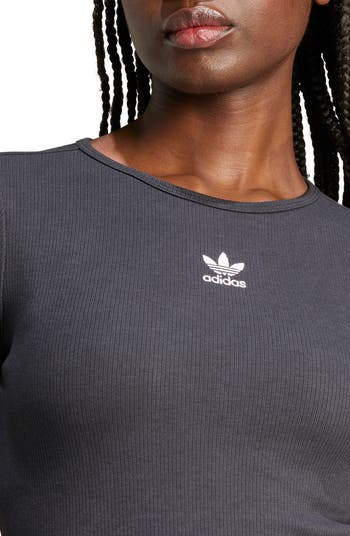 adidas Originals Essentials Long Sleeve Rib Dress | Nordstrom