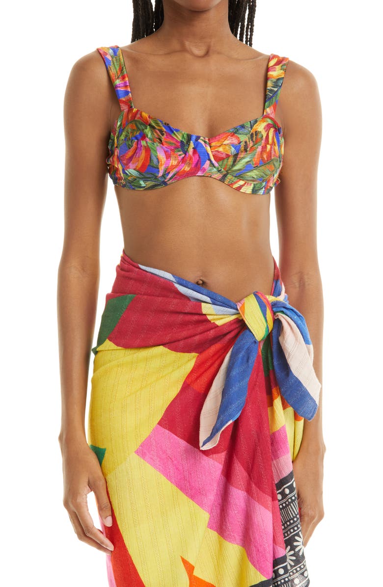 FARM Rio Bananamix Triangle Bikini Top, Main, color,