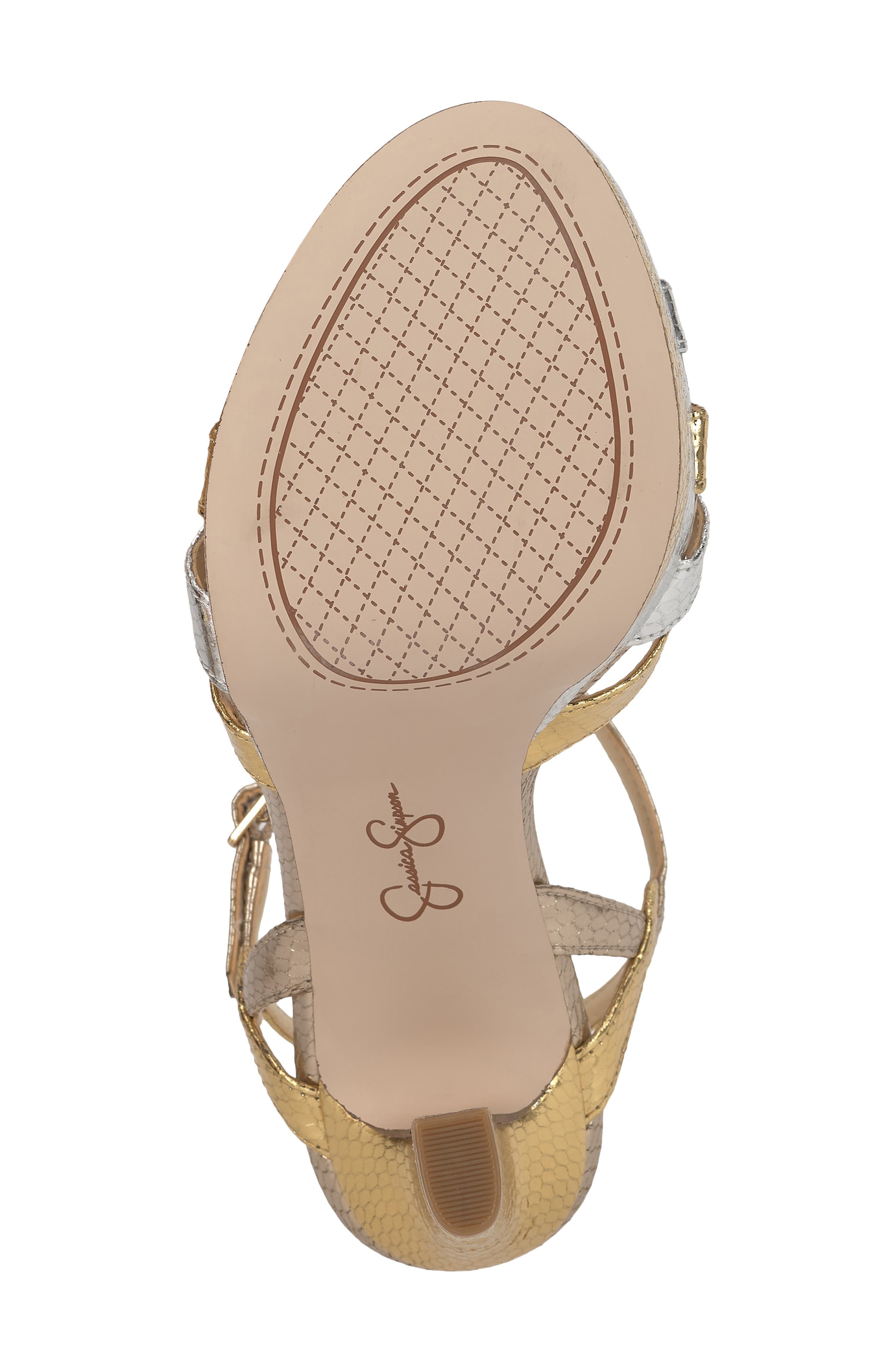 Itzari Ankle Strap Platform Sandal, Alternate, color, GOLD
