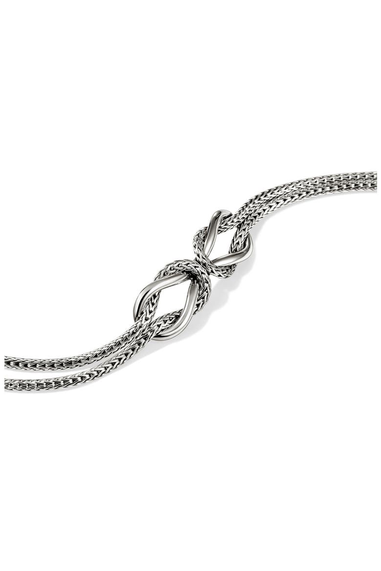 Infinite Love Knot Sterling Silver Bracelet, Alternate, color, SILVER