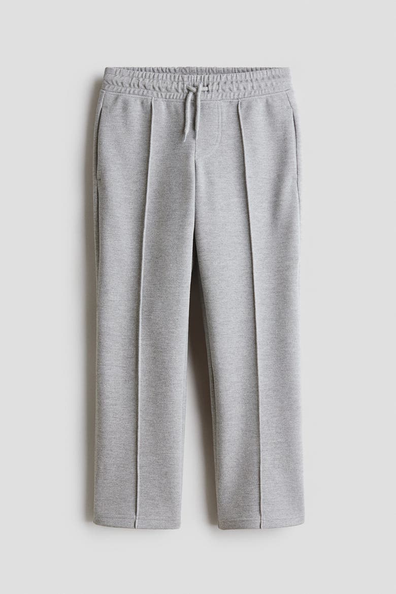 Straight-leg Piqué Joggers, Main, color, Gray melange