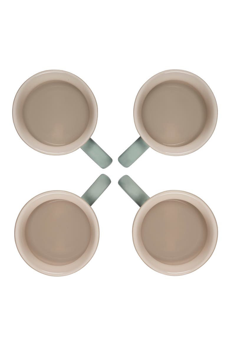 Set of Four 14-Ounce Stoneware Mugs, Alternate, color, SEA SALT