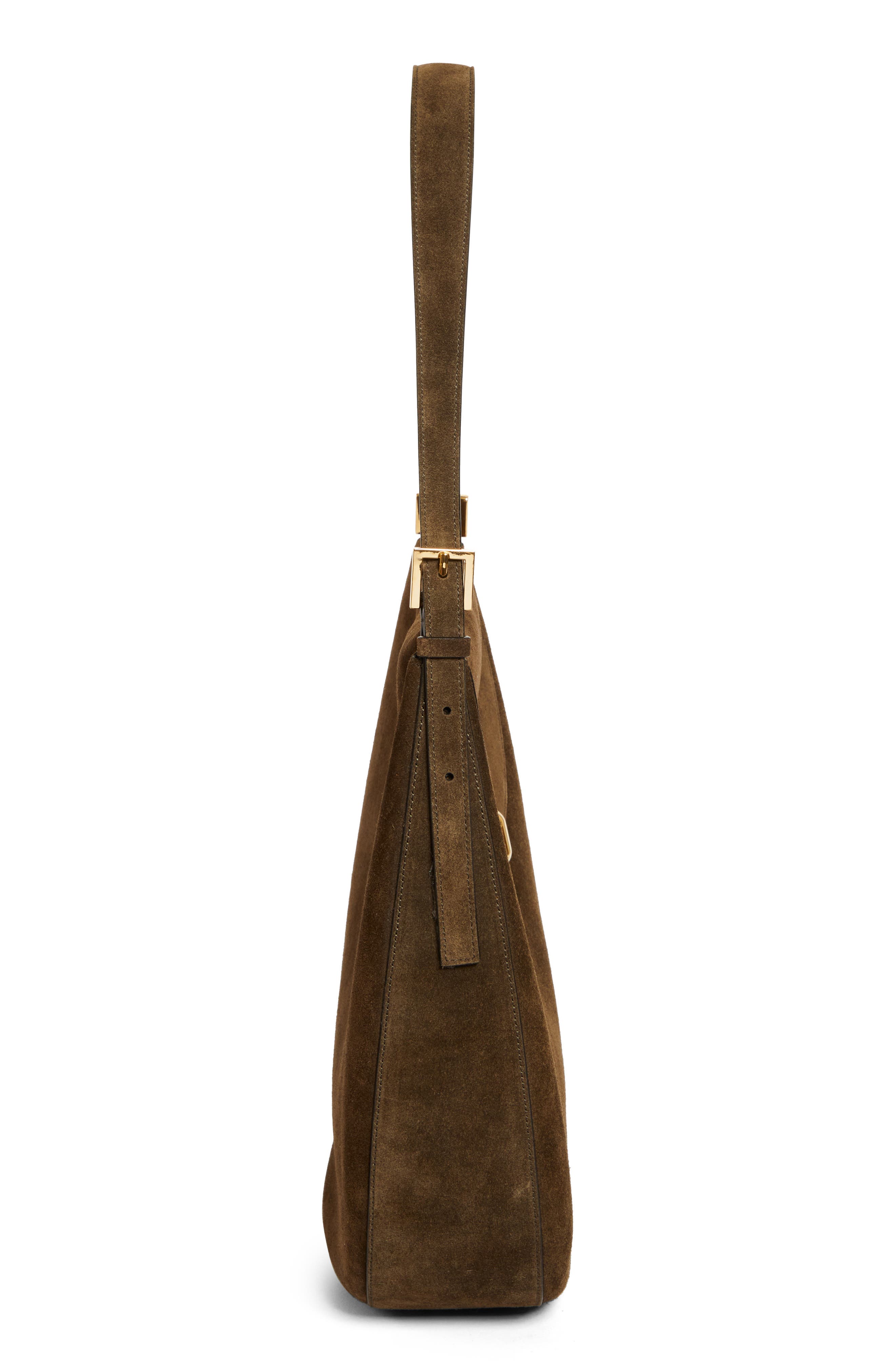 SAVETTE Tondo Suede Hobo Bag, Alternate, color, 
