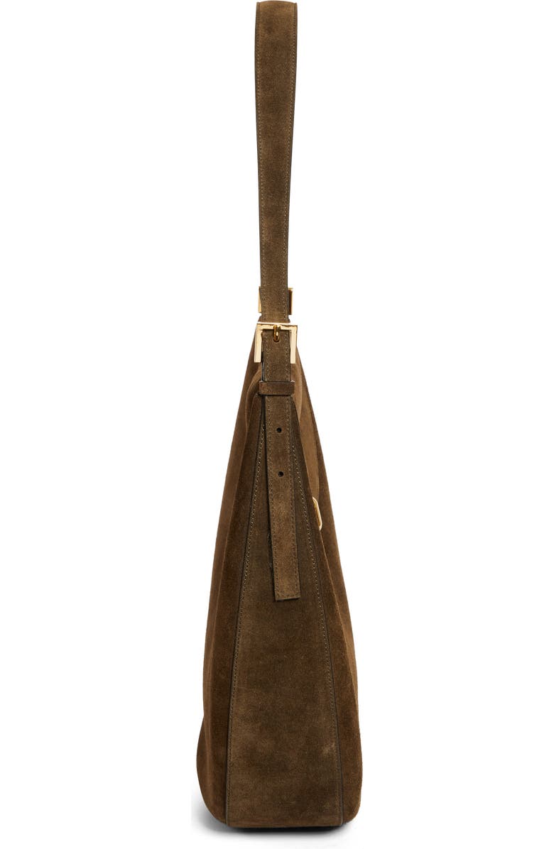 SAVETTE Tondo Suede Hobo Bag, Alternate, color,