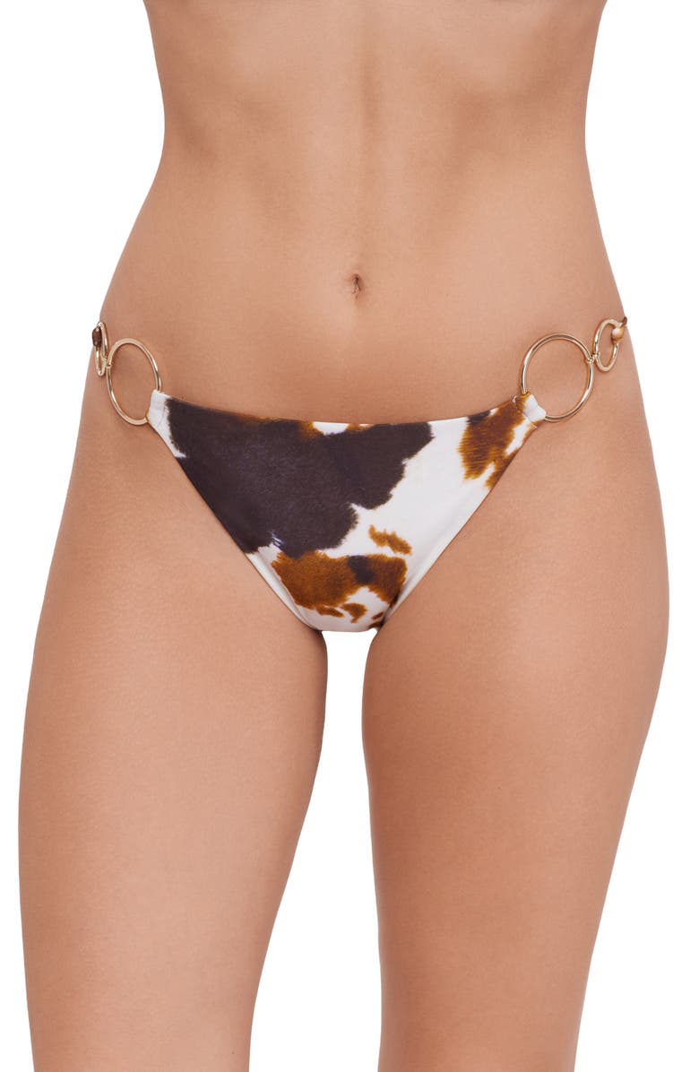 Steve Madden Ring Bikini Bottoms, Main, color, Brown Multi